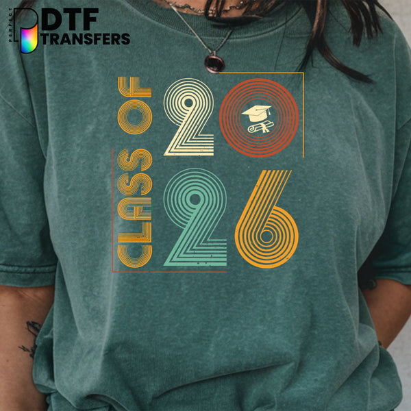 Vintage Class of 2026 – Teacher DTF Transfer