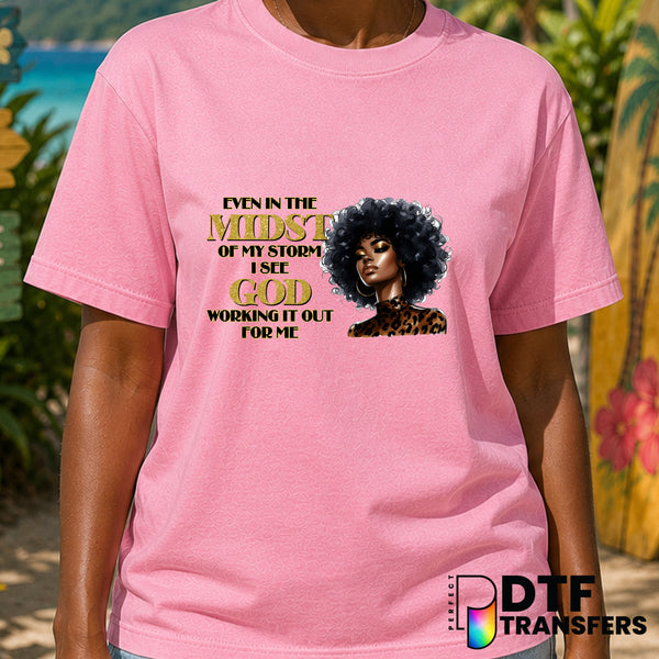 Black Queen Faith & Strength – Black History Month DTF Transfer