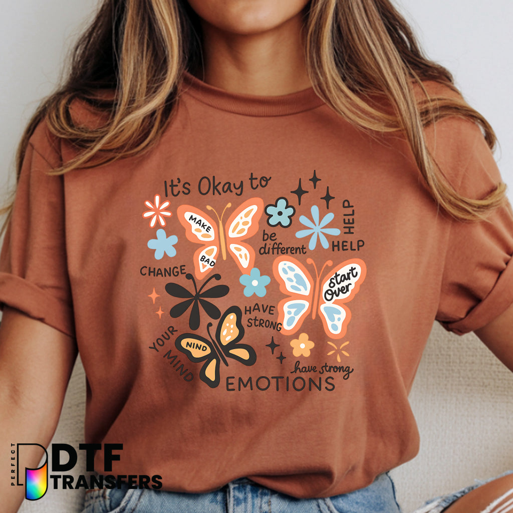 Butterflies, It's Okay To Be Different – Special Education DTF Transfer