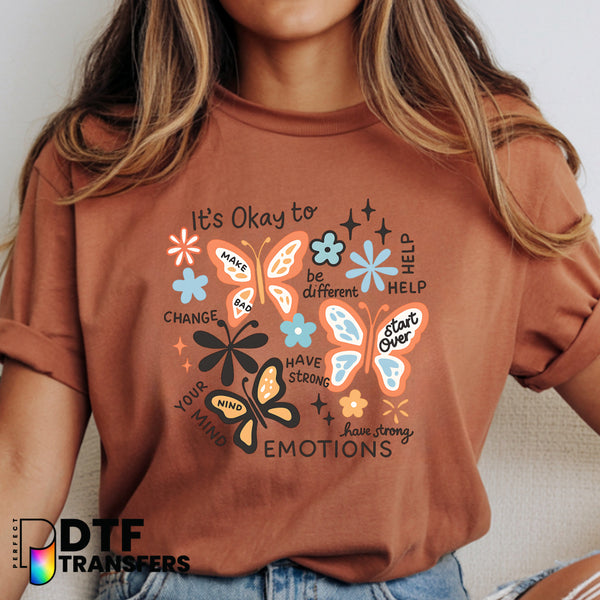 Butterflies, It's Okay To Be Different – Special Education DTF Transfer