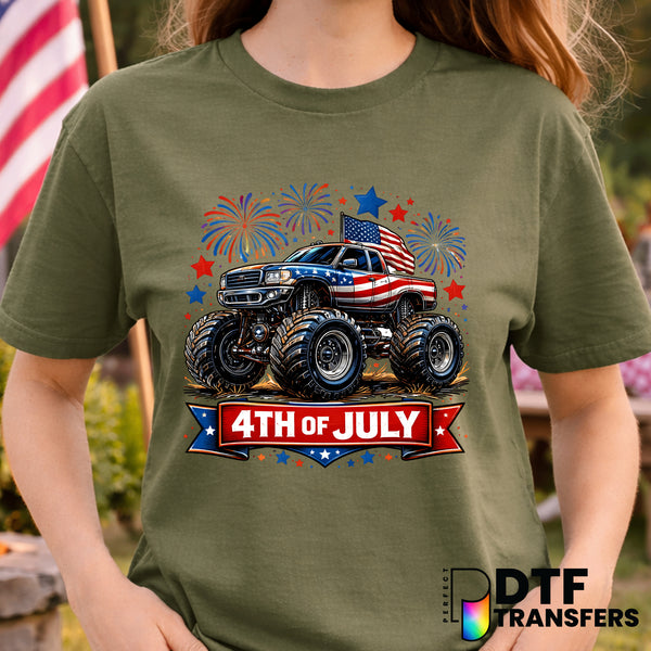 Monster Truck 4th of July – DTF Transfer