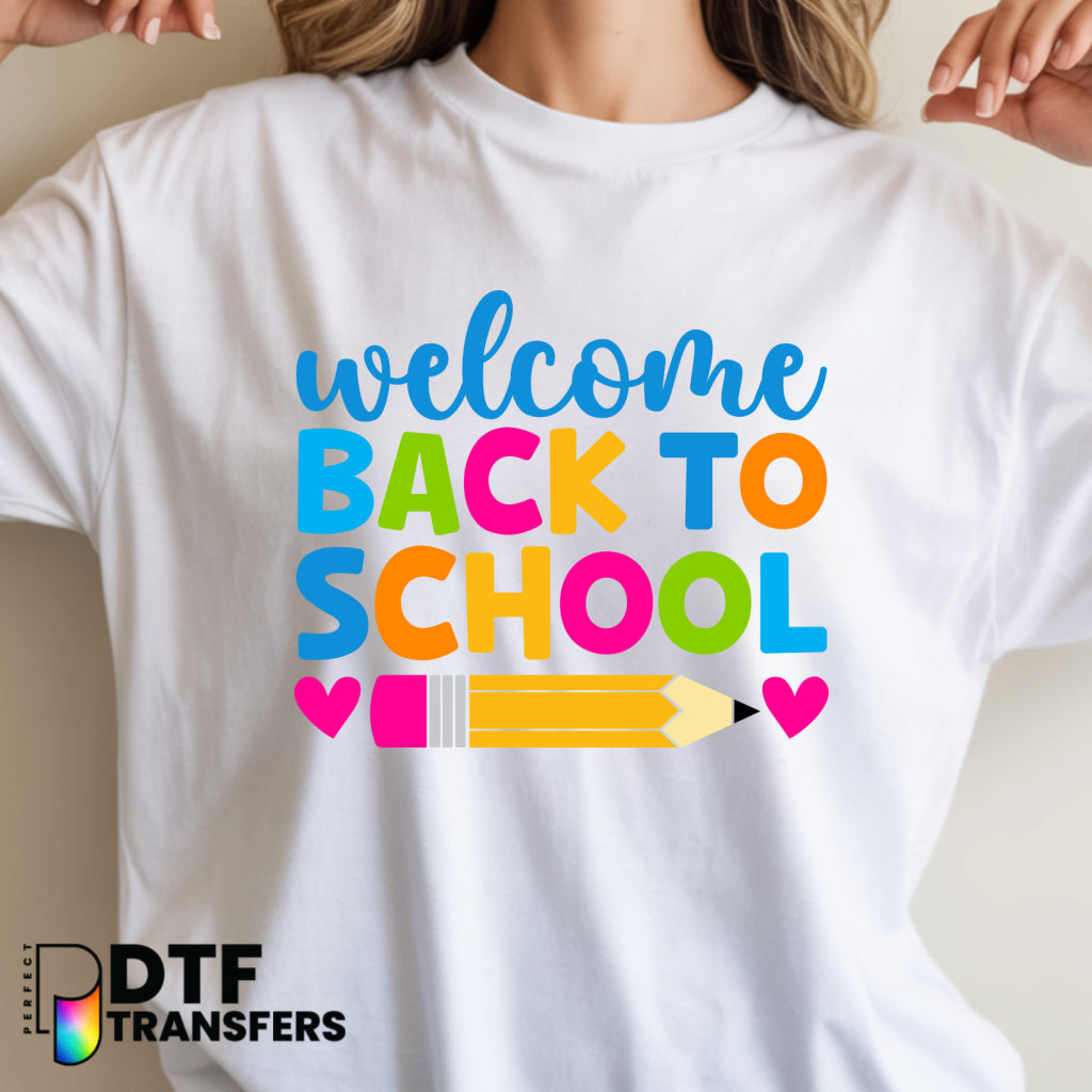 Welcome Back to School – Teacher DTF Transfer