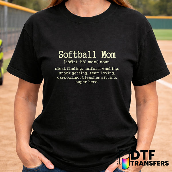 Softball Mom Definition – Softball DTF Transfer