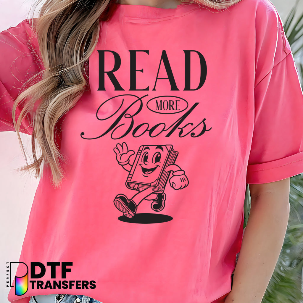 READ MORE BOOKS – Reading Character Teacher DTF Transfer