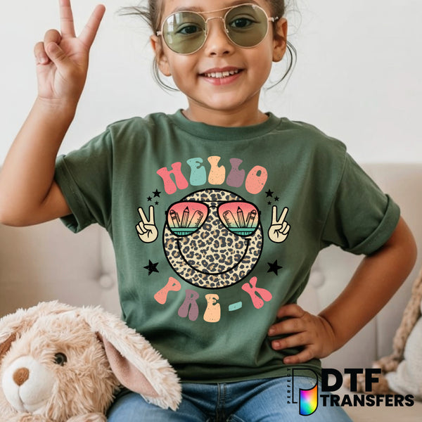 Hello Pre-K Welcome Back to School – Teacher DTF Transfer