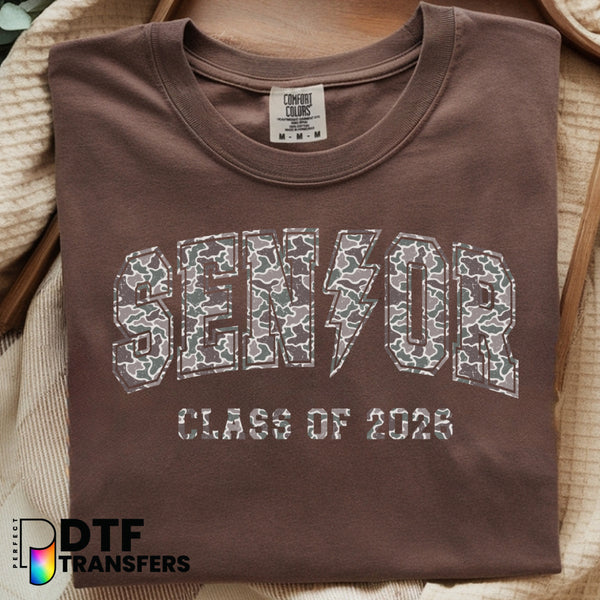 Camo Senior Class of 2026 Graduation – Teacher DTF Transfer