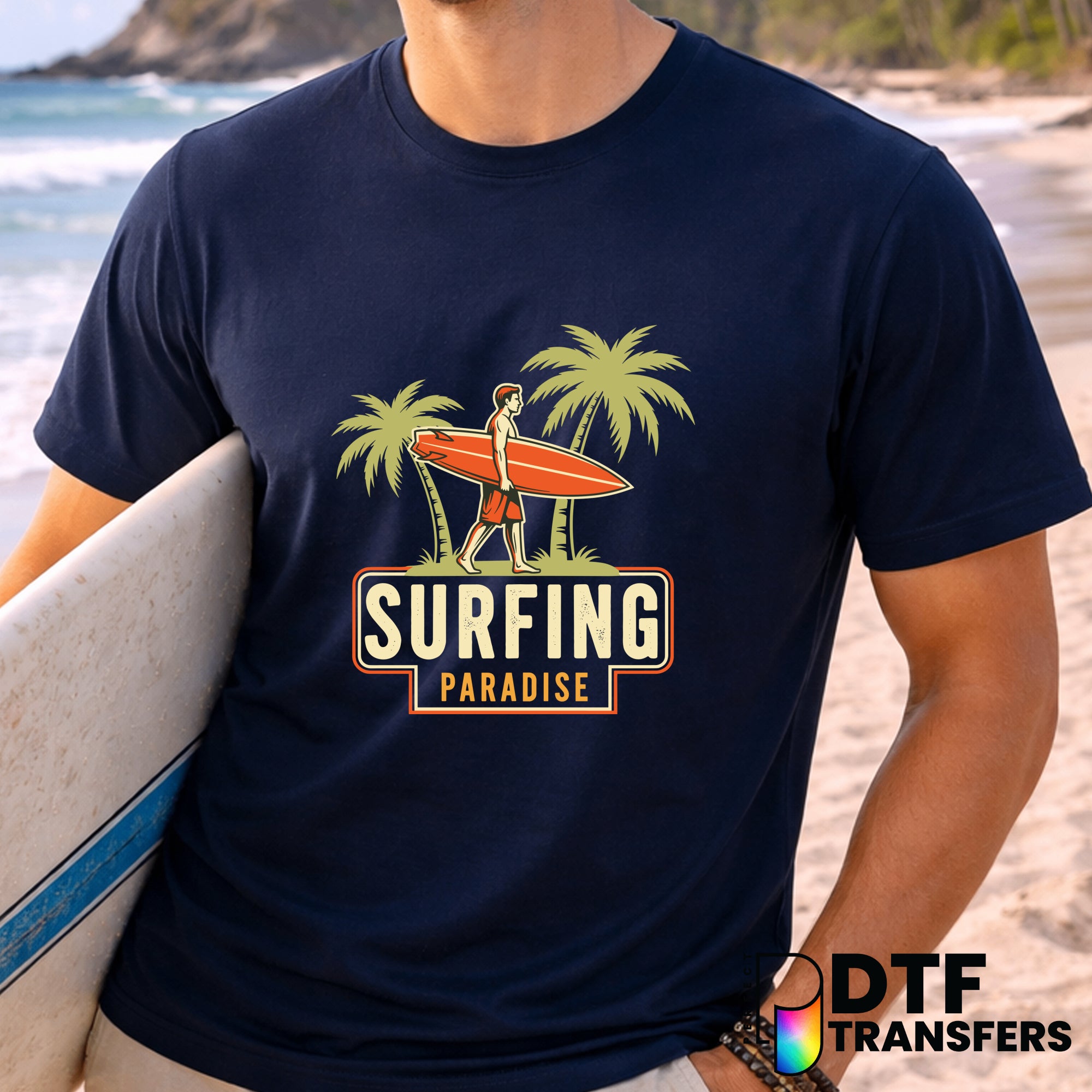 SURFING PARADISE – Surfing DTF Transfer