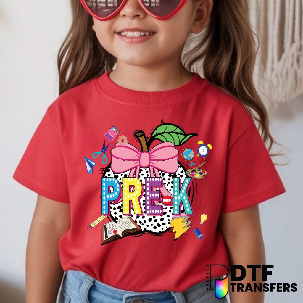 Apple Dalmation Pre-K - Welcome Back to School – Teacher DTF Transfer