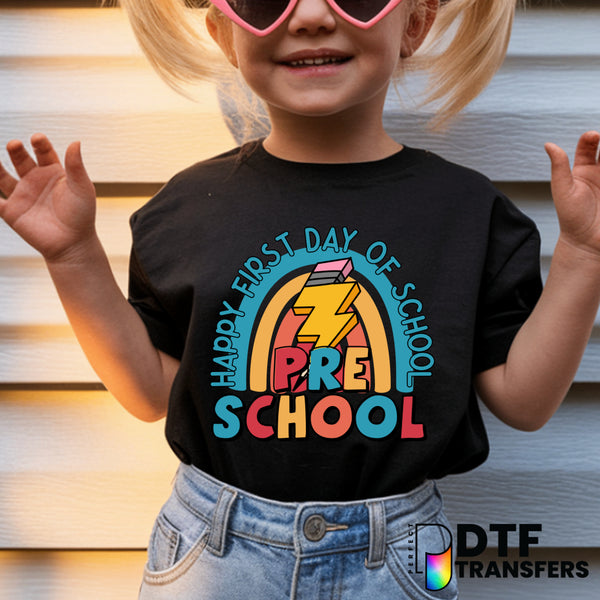Happy First Day of School Pre School Welcome Back to School – Teacher DTF Transfer