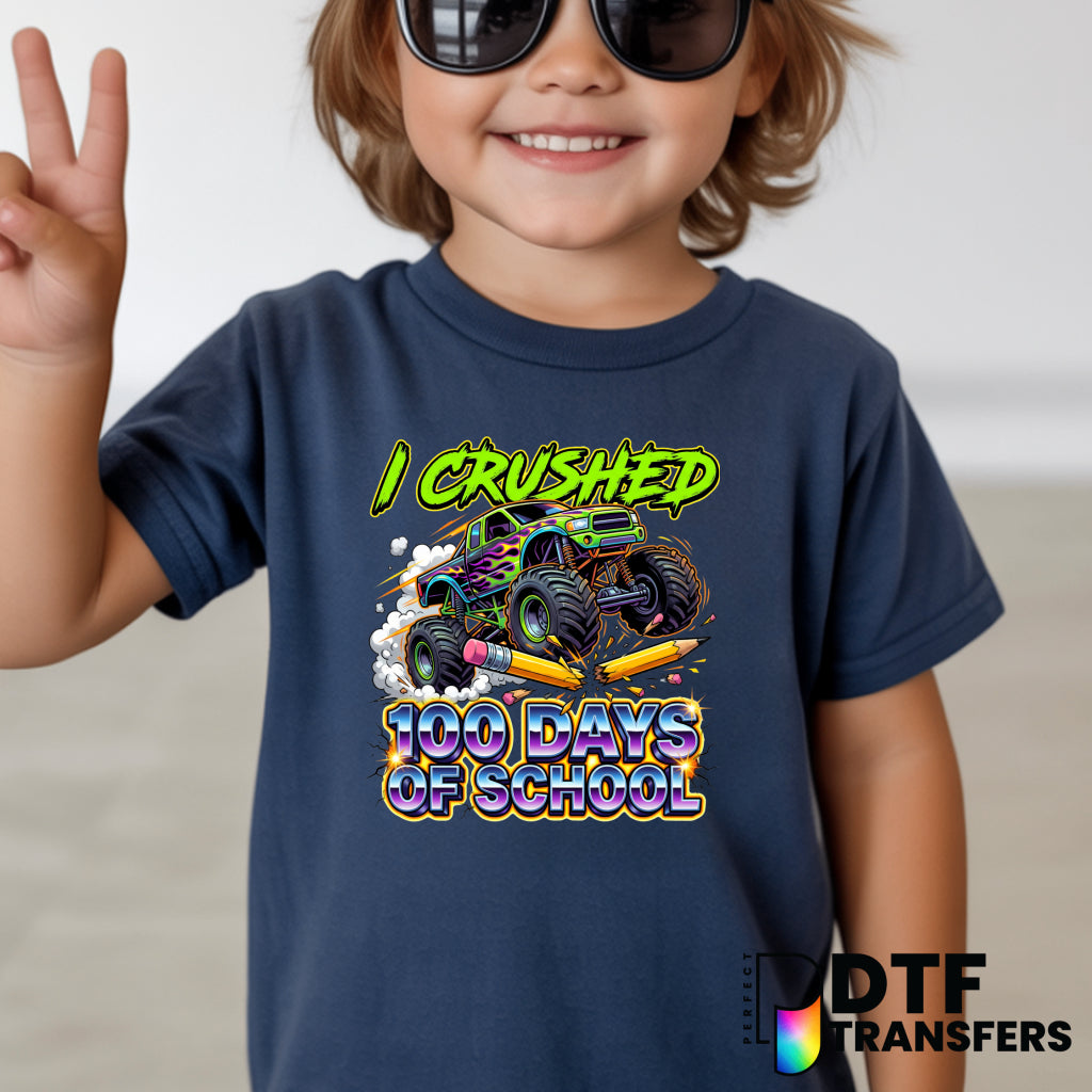 Monster Truck 100 Days of School – Teacher DTF Transfer