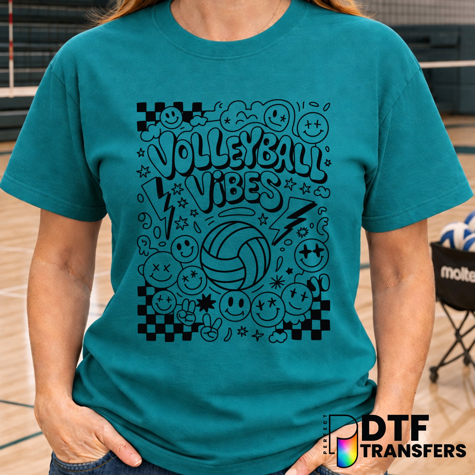 Volleyball Vibes – Volleyball DTF Transfer