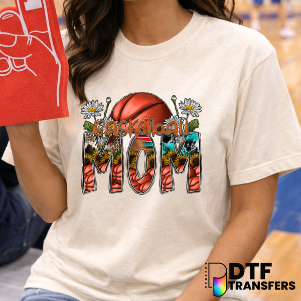 Basketball Mom Sunflowers – Basketball DTF Transfer