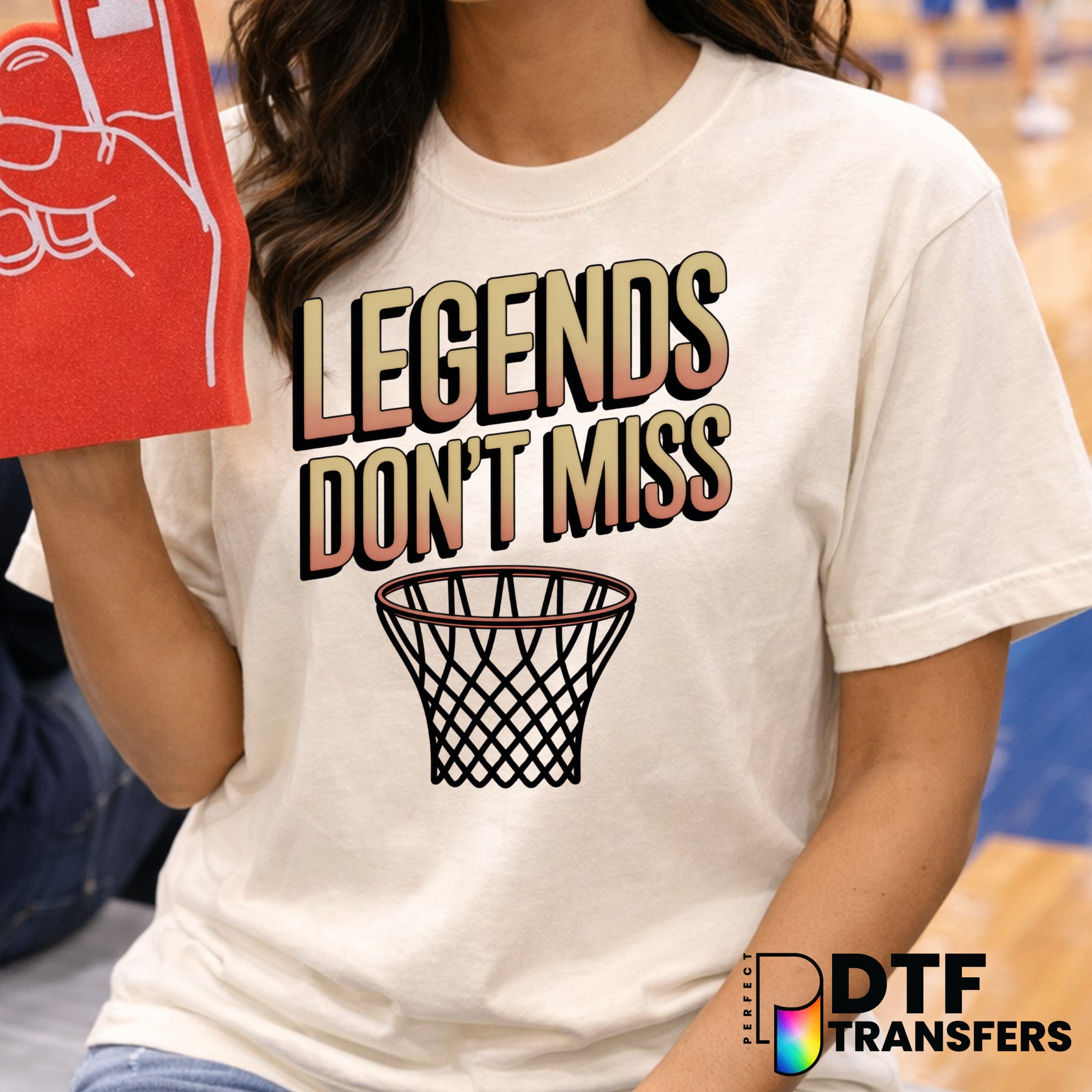 LEGENDS DON'T MISS THE NET – Basketball DTF Transfer