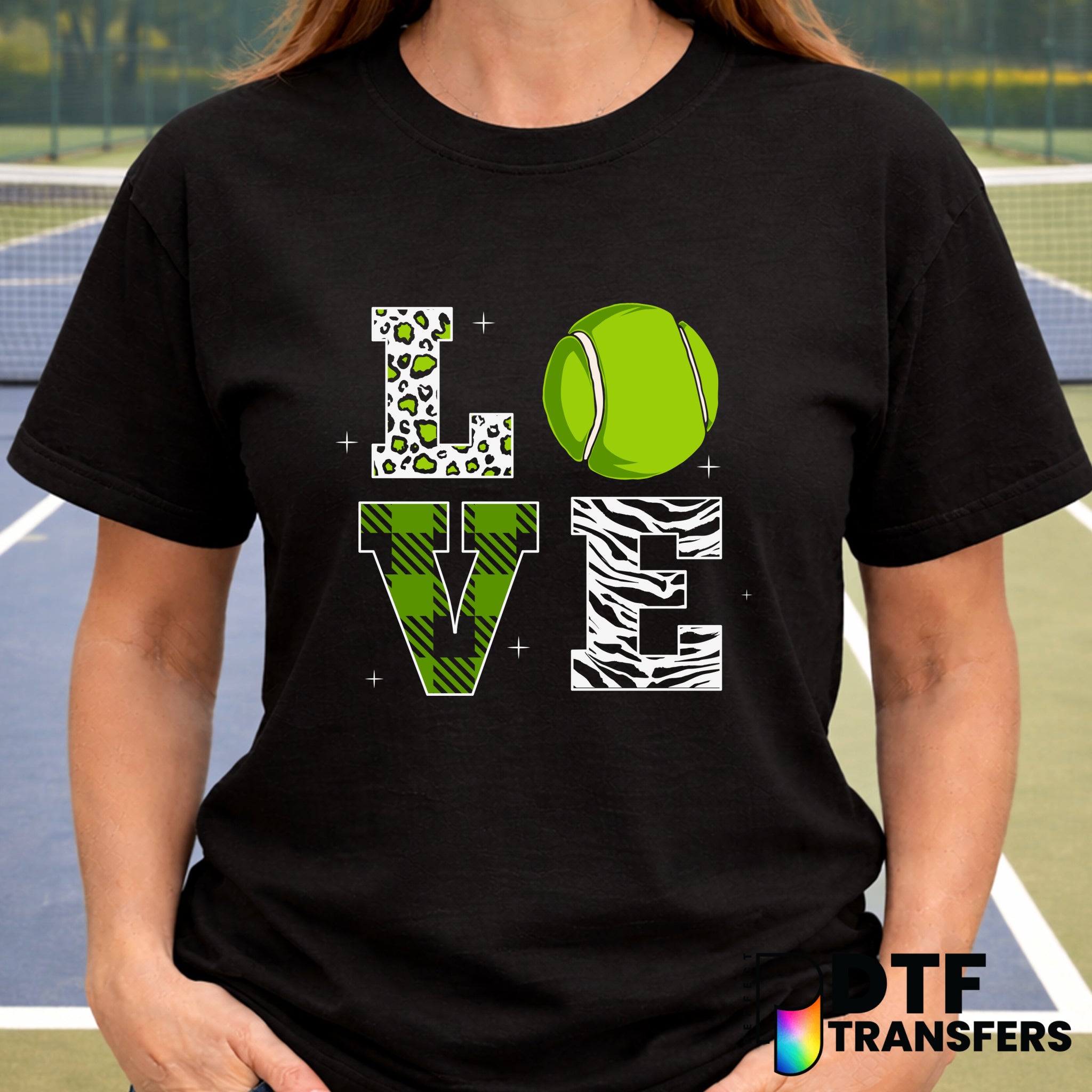 LOVE Tennis Ball – Tennis DTF Transfer
