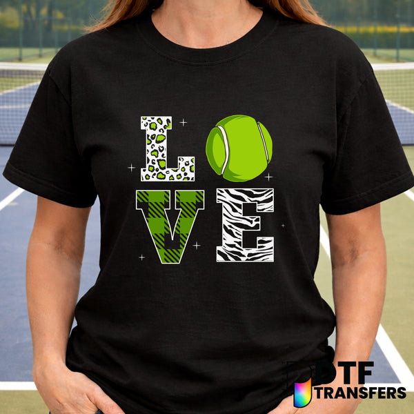 LOVE Tennis Ball – Tennis DTF Transfer