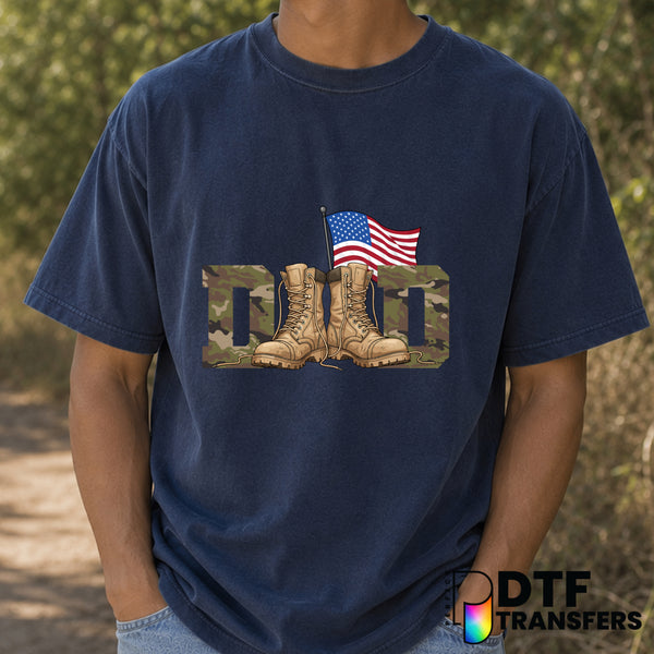 CAMO DAD – Father's Day DTF Transfer (view 1 of 2) – by Perfect DTF Transfers – Premade DTF Transfers – Father's Day, Dad