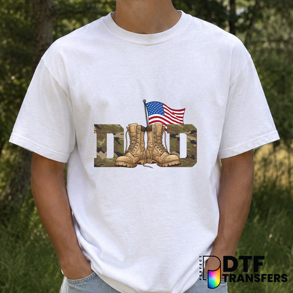 CAMO DAD – Father's Day DTF Transfer (view 2 of 2) – by Perfect DTF Transfers – Premade DTF Transfers – Father's Day, Dad
