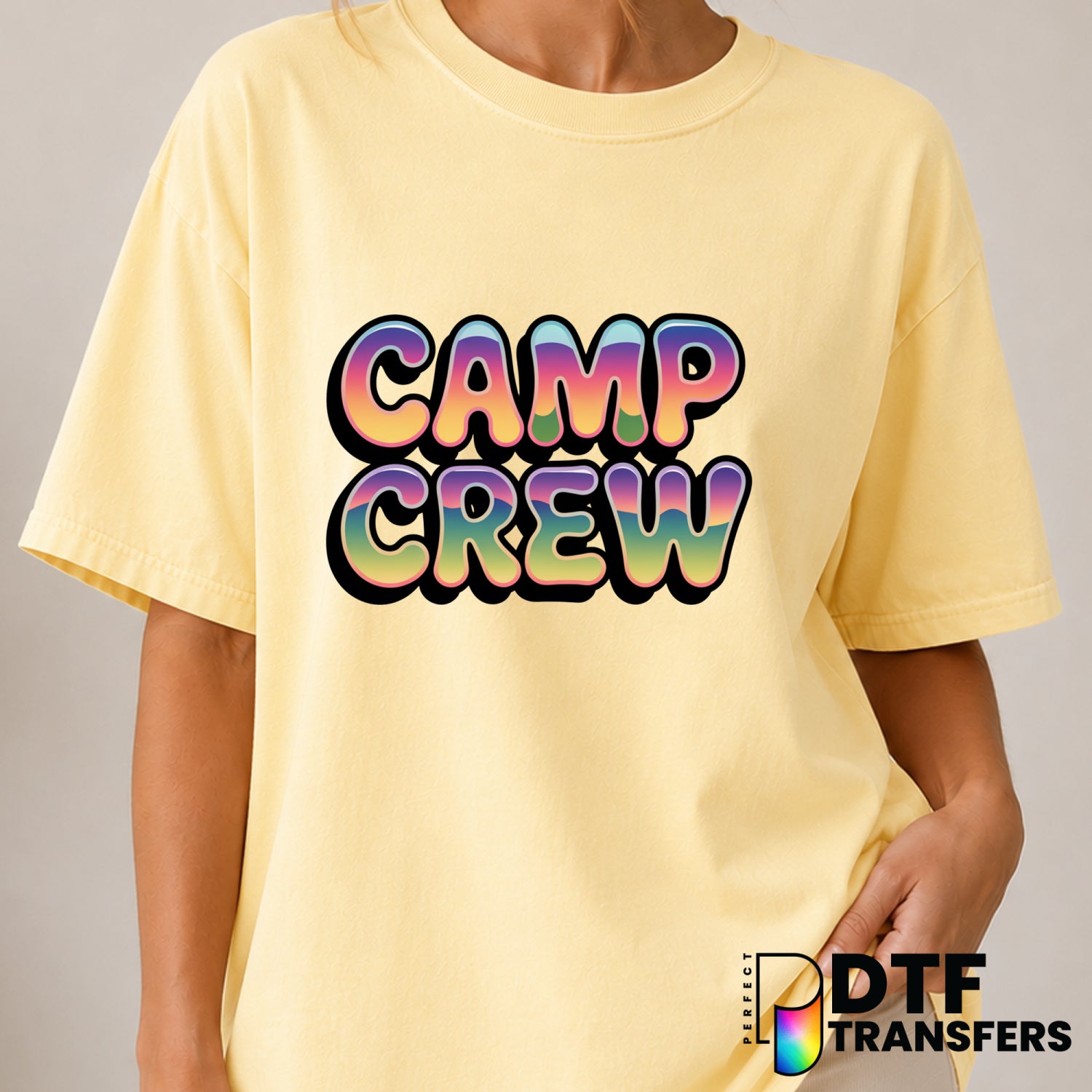 CAMP CREW – Camping DTF Transfer (view 1 of 2) – by Perfect DTF Transfers – Premade DTF Transfers – Camping, Outdoor