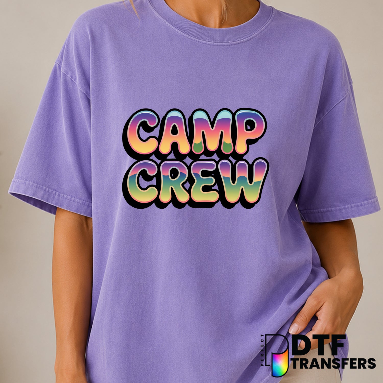 CAMP CREW – Camping DTF Transfer (view 2 of 2) – by Perfect DTF Transfers – Premade DTF Transfers – Camping, Outdoor