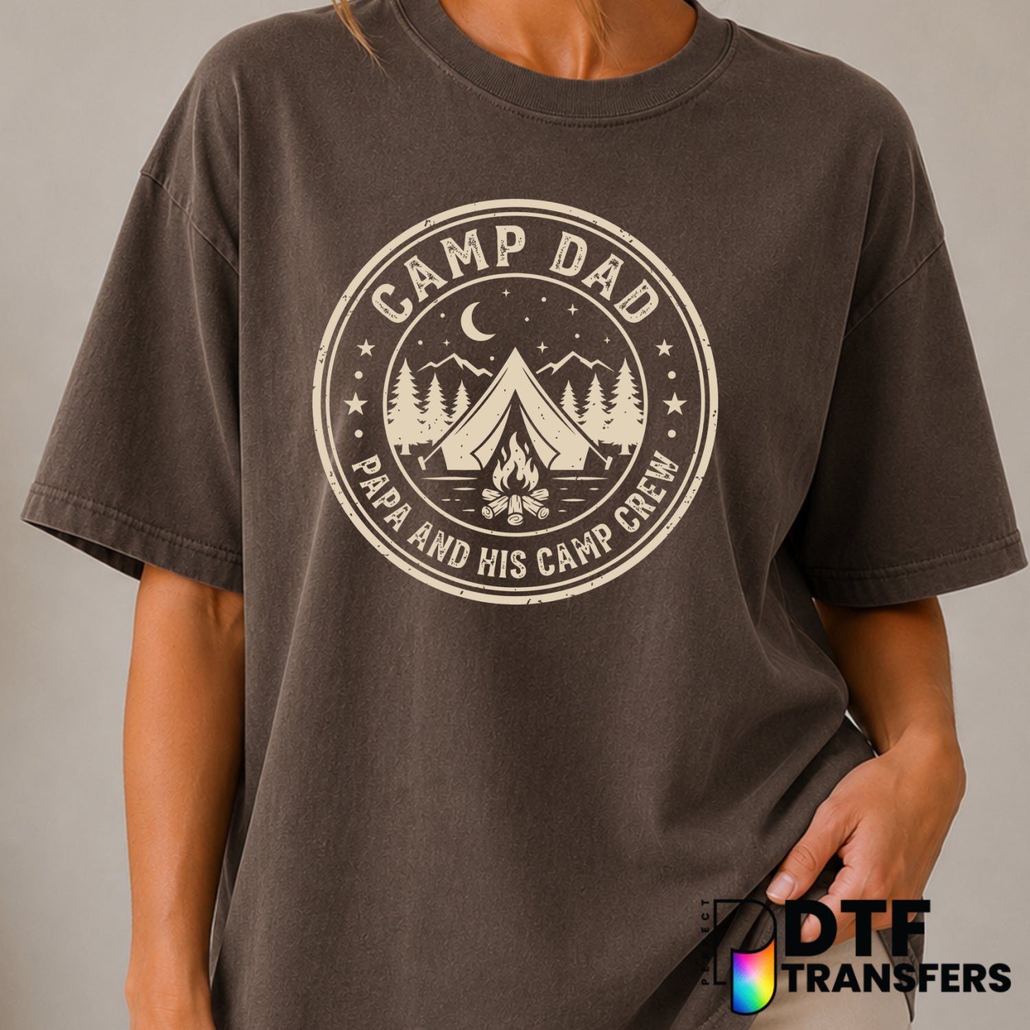 Camp Dad – Camping DTF Transfer (view 1 of 2) – by Perfect DTF Transfers – Premade DTF Transfers – Camping, Outdoor