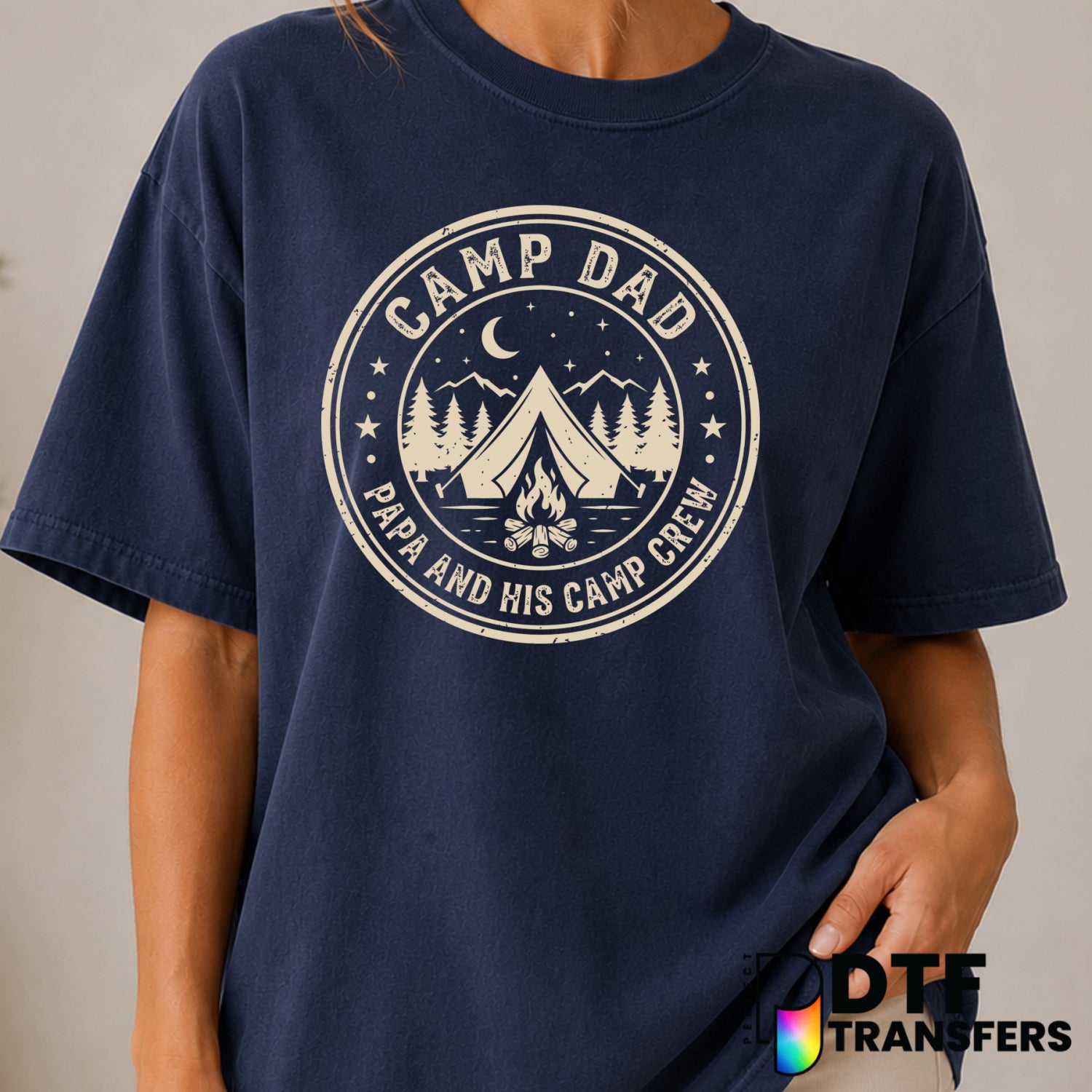 Camp Dad – Camping DTF Transfer (view 2 of 2) – by Perfect DTF Transfers – Premade DTF Transfers – Camping, Outdoor
