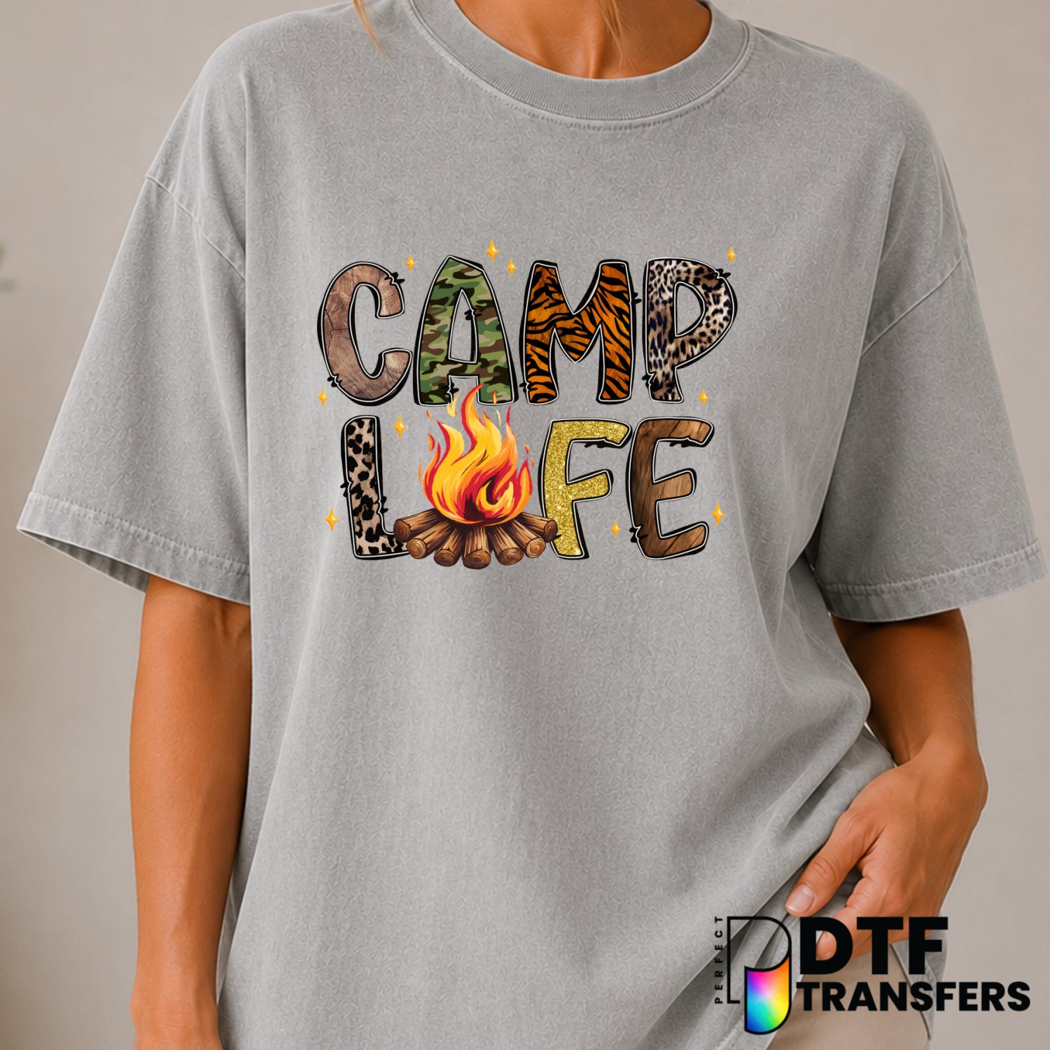 Camp Life – Camping DTF Transfer (view 1 of 2) – by Perfect DTF Transfers – Premade DTF Transfers – Camping, Outdoor