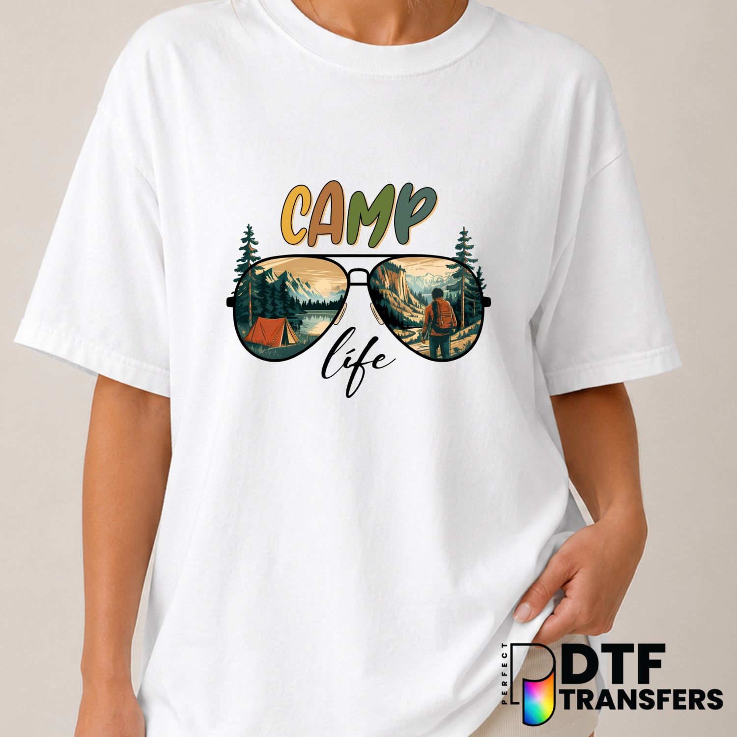 CAMP LIFE – Camping DTF Transfer (view 1 of 2) – by Perfect DTF Transfers – Premade DTF Transfers – Camping, Outdoor