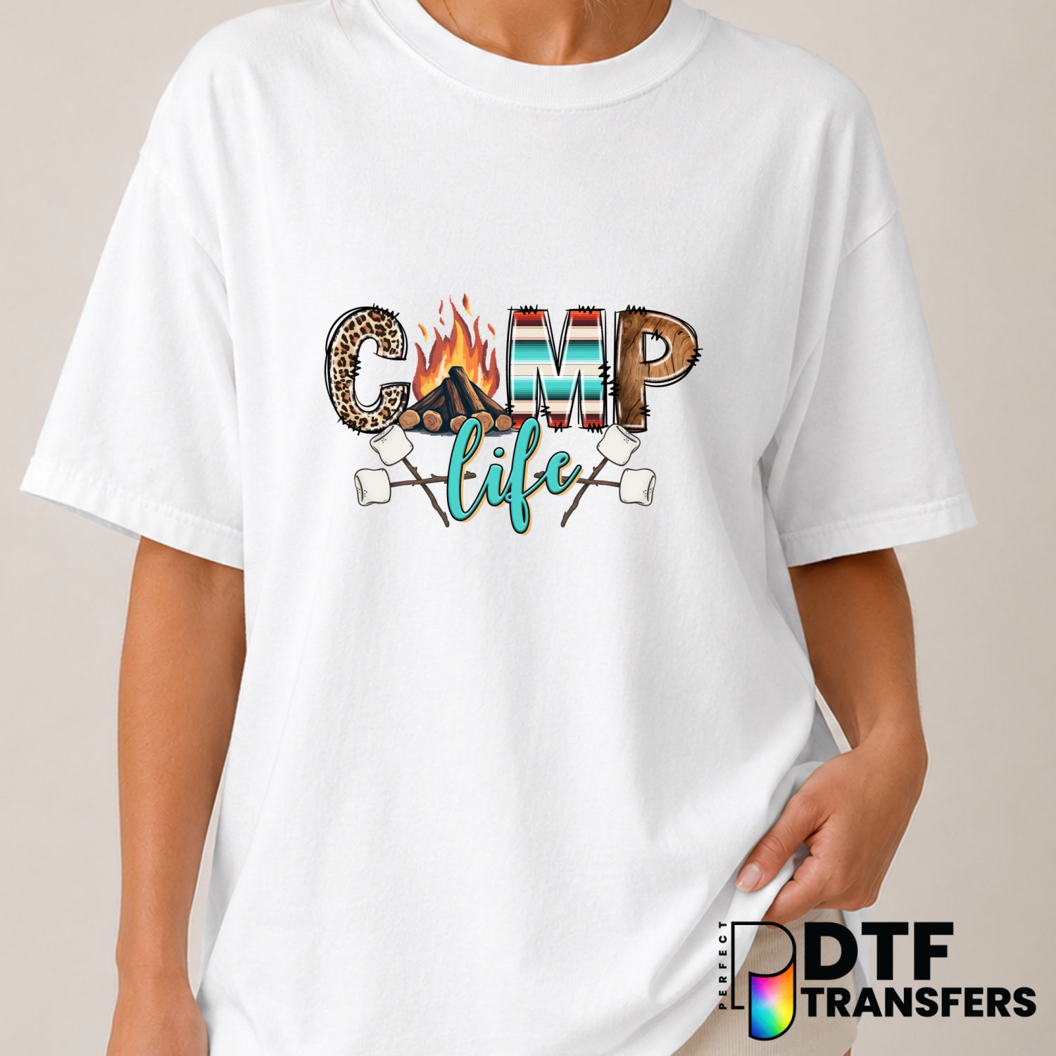 Camp Life Western Camping – DTF Transfer (view 2 of 2) – by Perfect DTF Transfers – Premade DTF Transfers – Camping, Outdoor