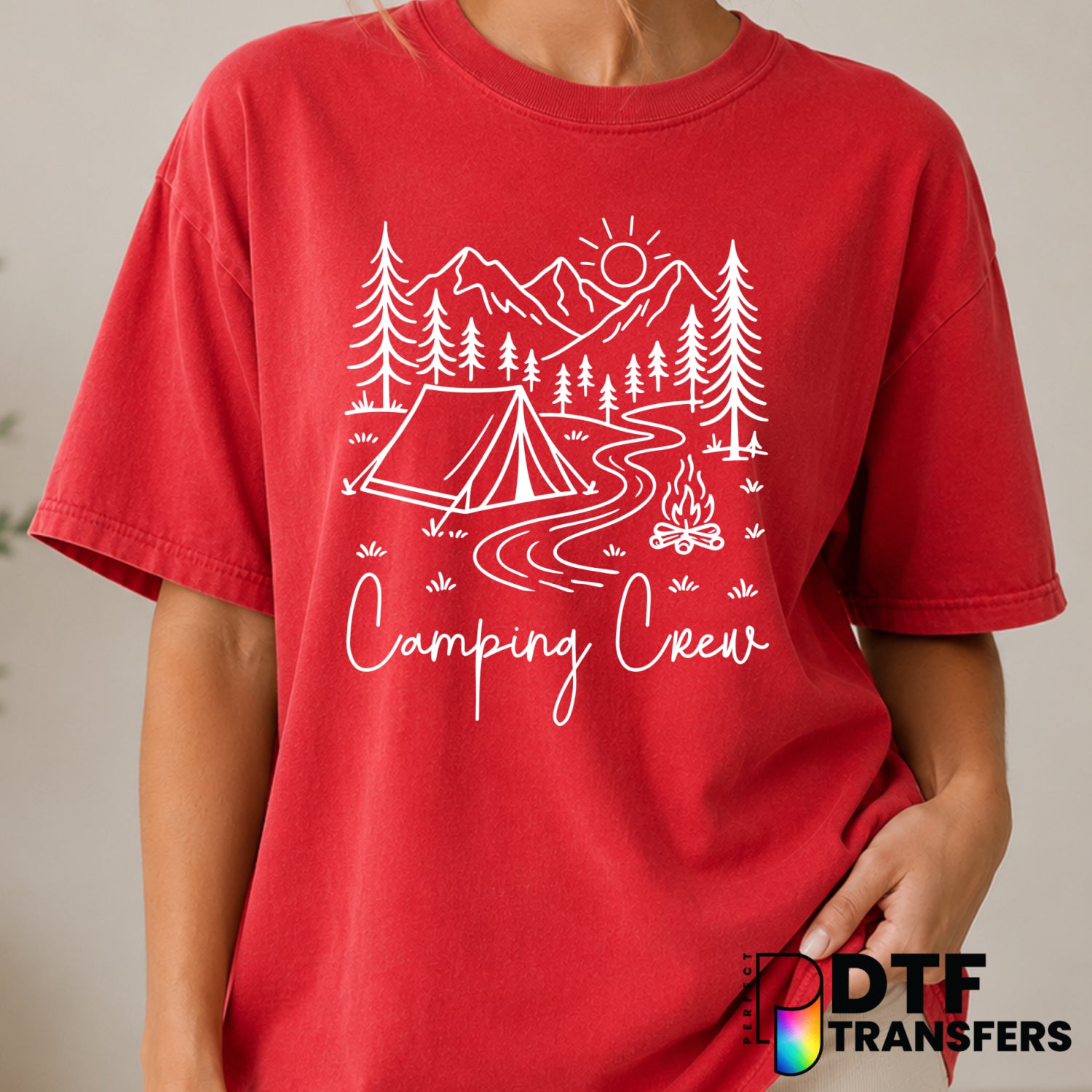 CAMPING CREW – Camping DTF Transfer (view 2 of 2) – by Perfect DTF Transfers – Premade DTF Transfers – Camping, Outdoor