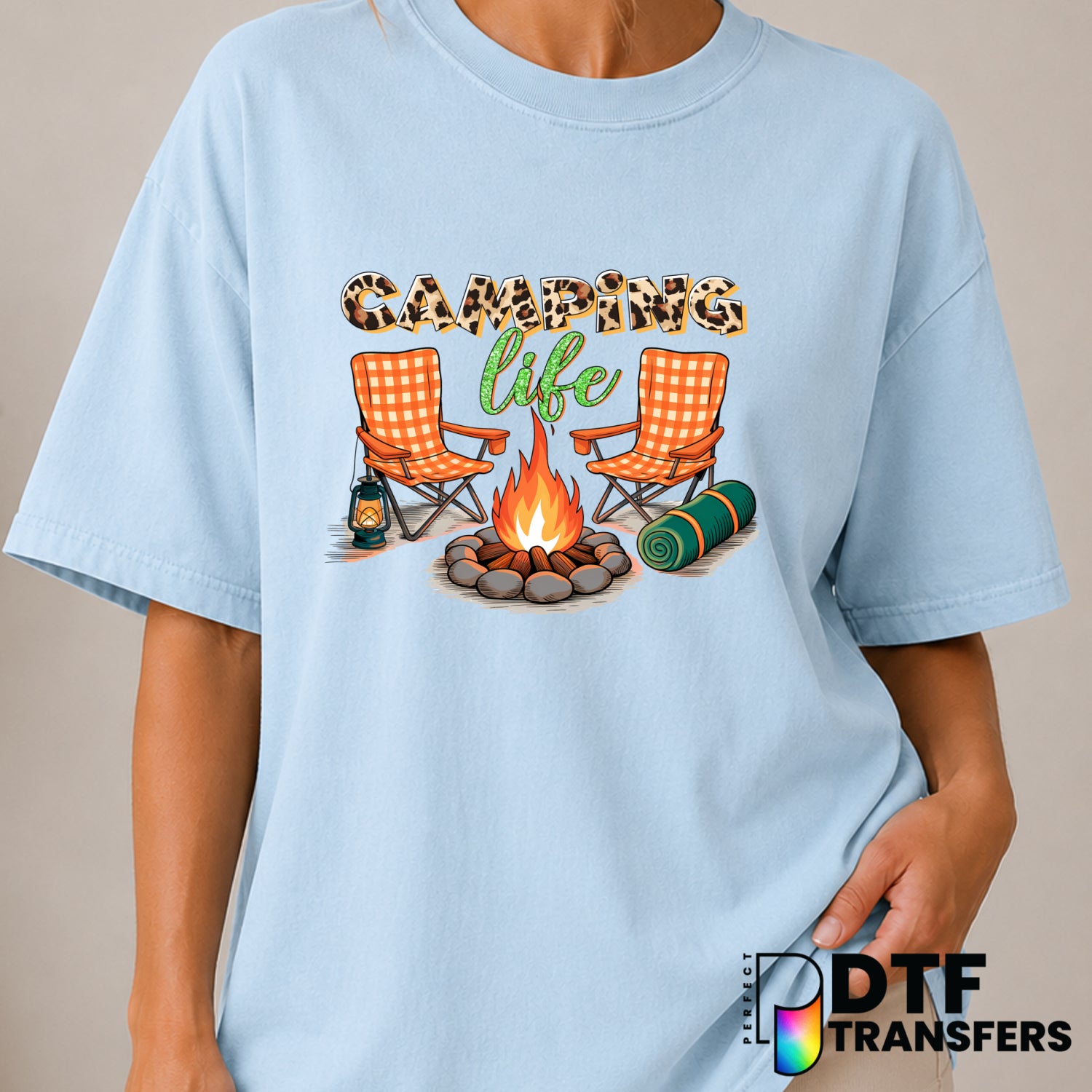 Camping Life – Camping DTF Transfer (view 1 of 2) – by Perfect DTF Transfers – Premade DTF Transfers – Camping, Outdoor