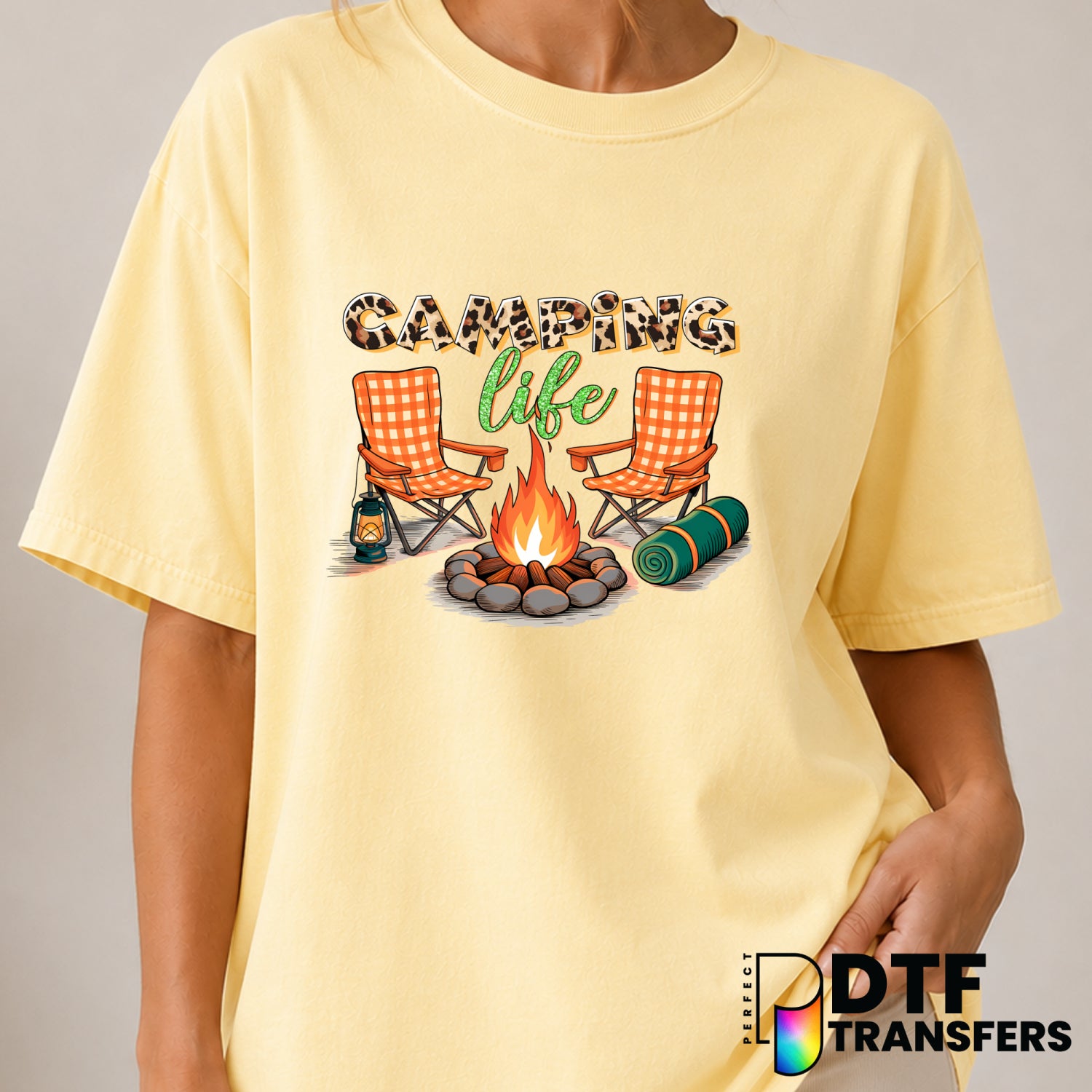 Camping Life – Camping DTF Transfer (view 2 of 2) – by Perfect DTF Transfers – Premade DTF Transfers – Camping, Outdoor