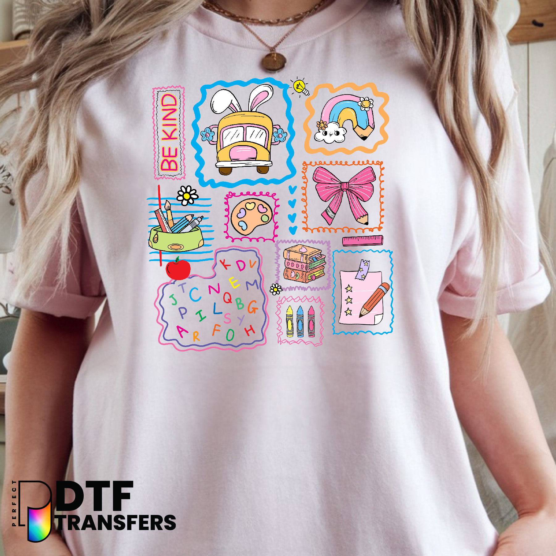 Be Kind Colorful – Teacher DTF Transfer