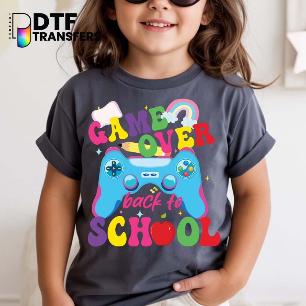 GAME OVER Welcome Back To School – Teacher DTF Transfer