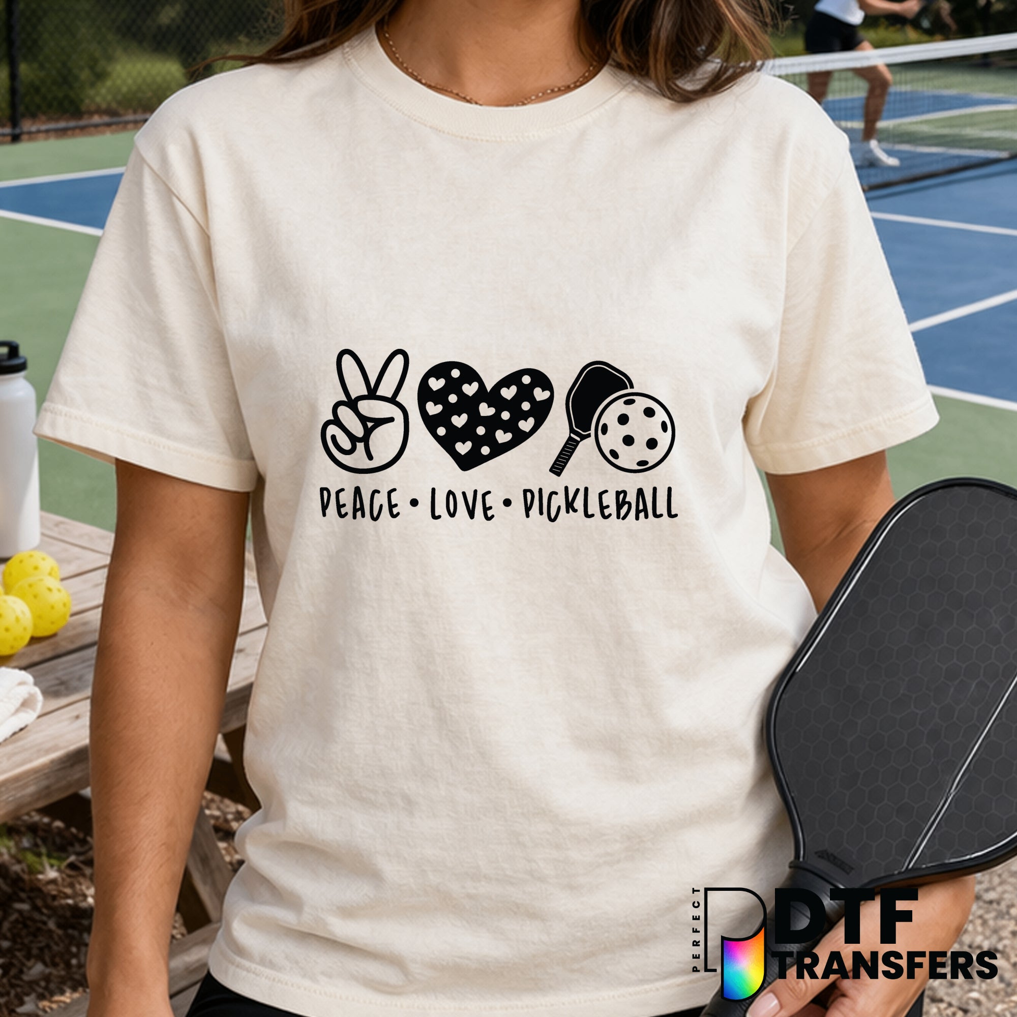 Peace Love Pickleball – Pickleball DTF Transfer