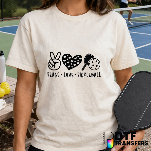 Peace Love Pickleball – Pickleball DTF Transfer
