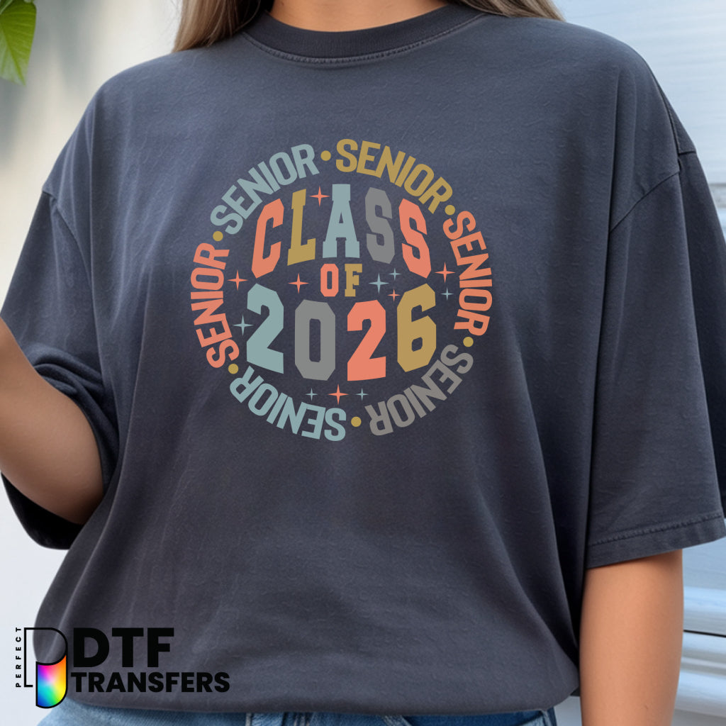 VINTAGE SENIOR CLASS OF 2026 SPARKLE – Teacher DTF Transfer