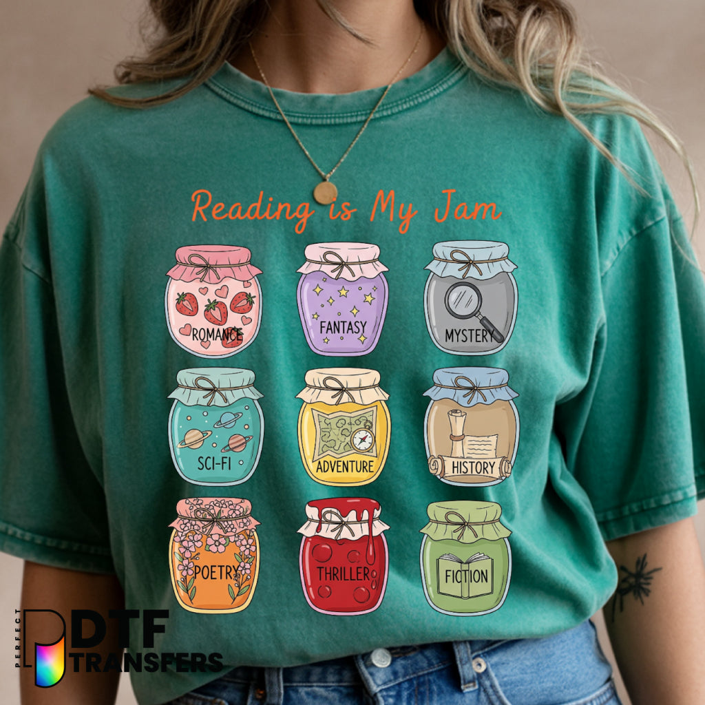 Reading Is My Jam – Teacher DTF Transfer