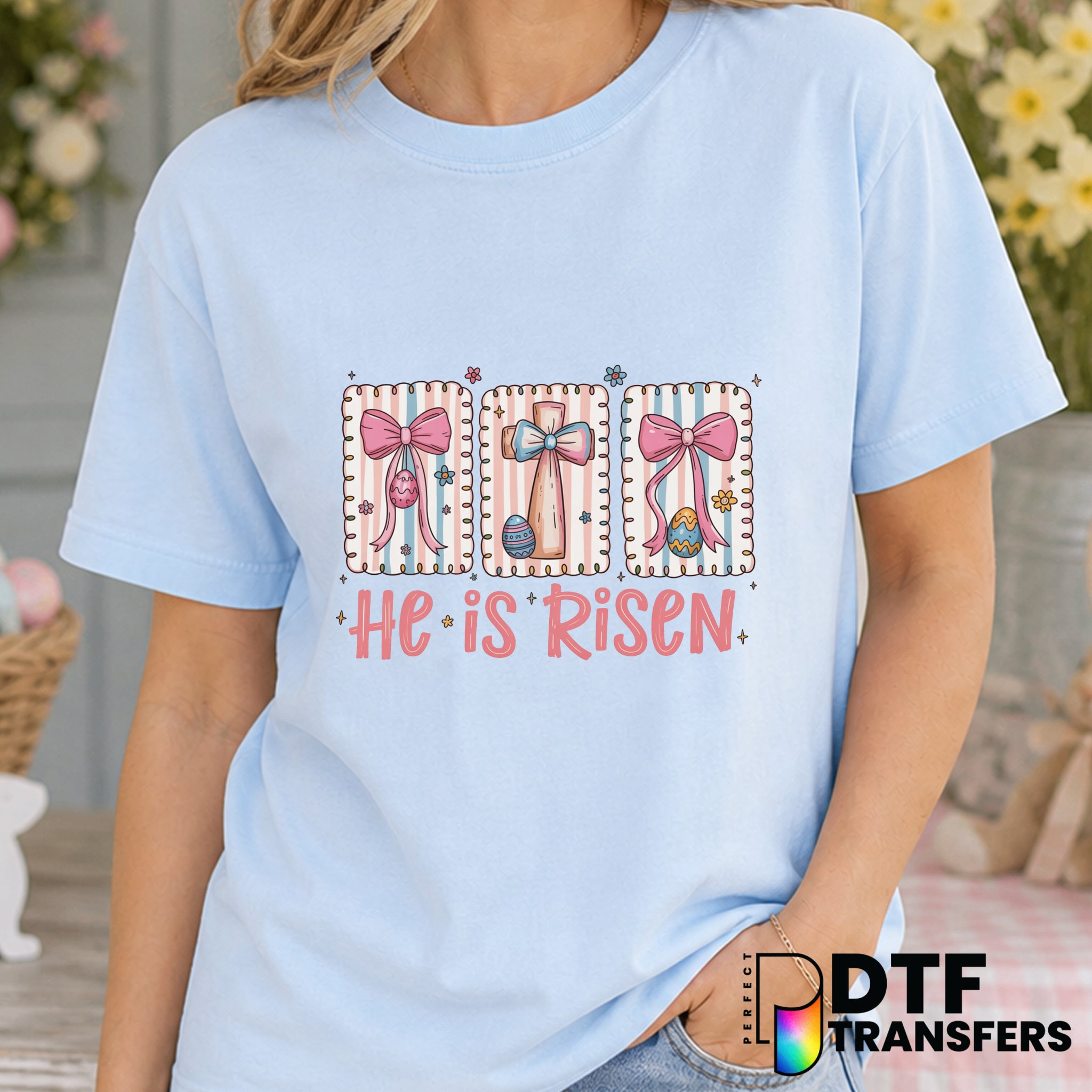 He Is Risen – Easter DTF Transfer