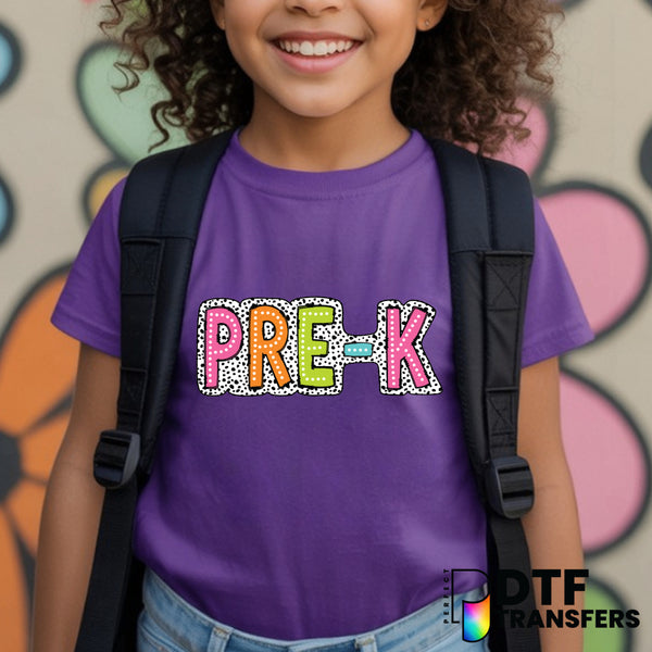 Pre-K Dalmatian Dots Doodle – Teacher DTF Transfer