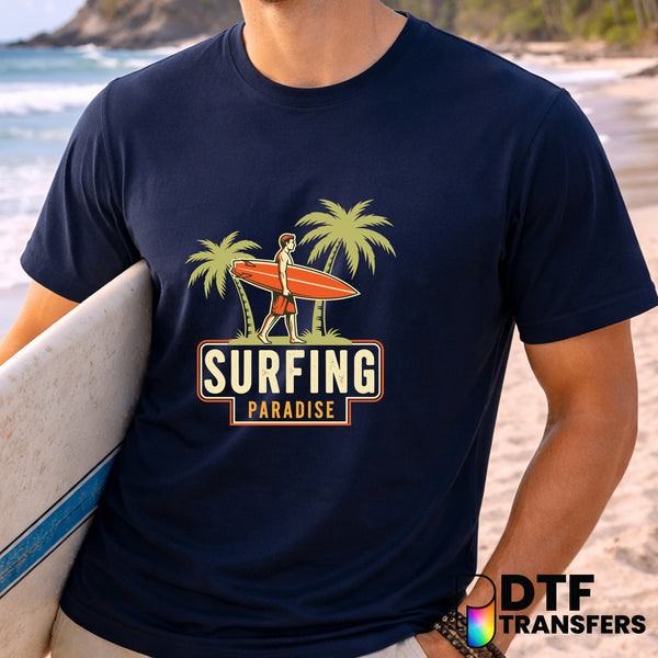 Surfing Paradise – Surfing DTF Transfer