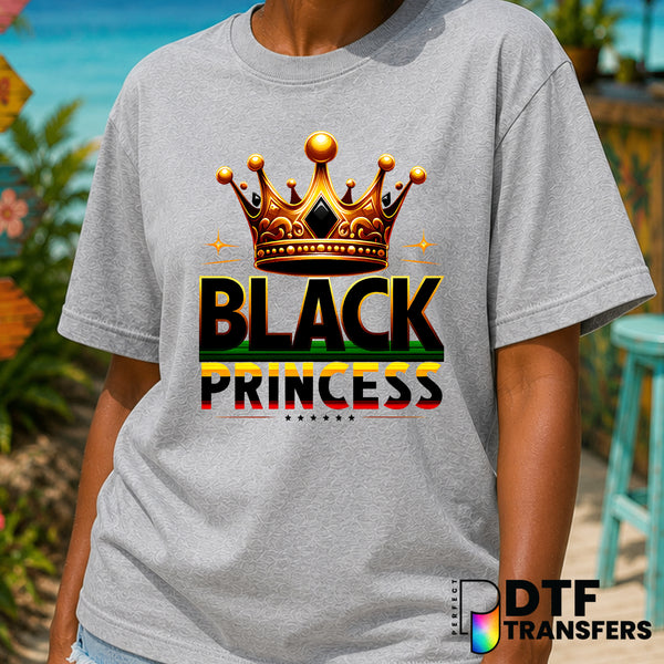 Black Princess Colorful Black History – Black History Month DTF Transfer
