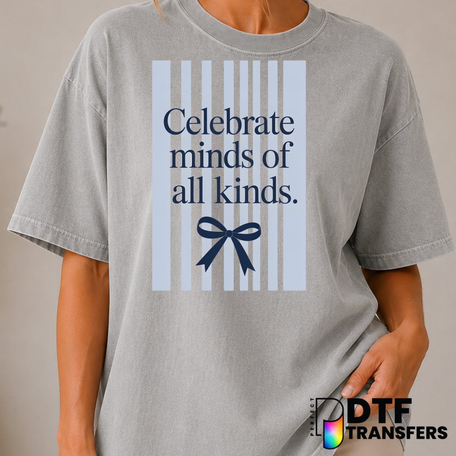 Celebrate Minds Of All Kinds – Autism Awareness DTF Transfer (view 2 of 2) – by Perfect DTF Transfers – Premade DTF Transf...