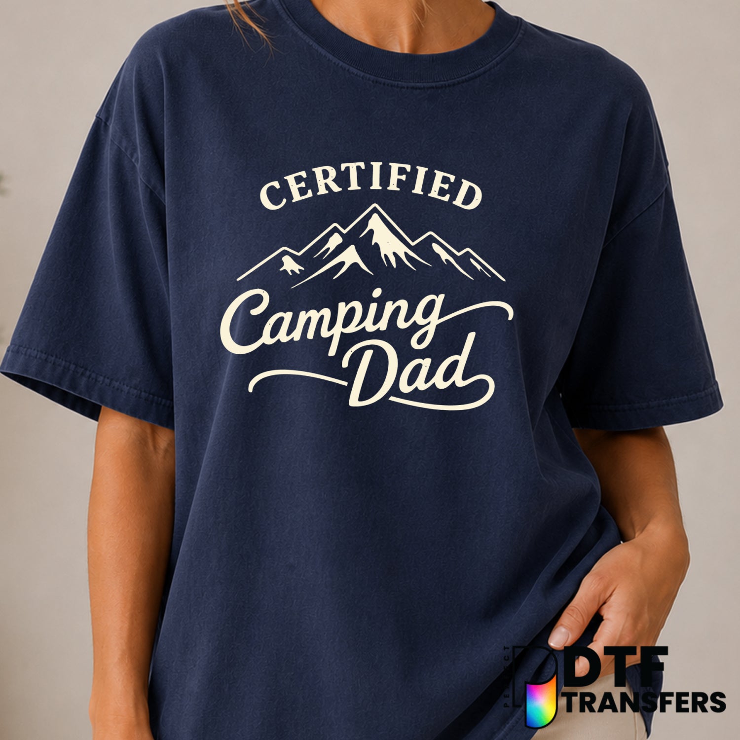 Certified Camping Dad – Camping DTF Transfer (view 2 of 2) – by Perfect DTF Transfers – Premade DTF Transfers – Camping, O...