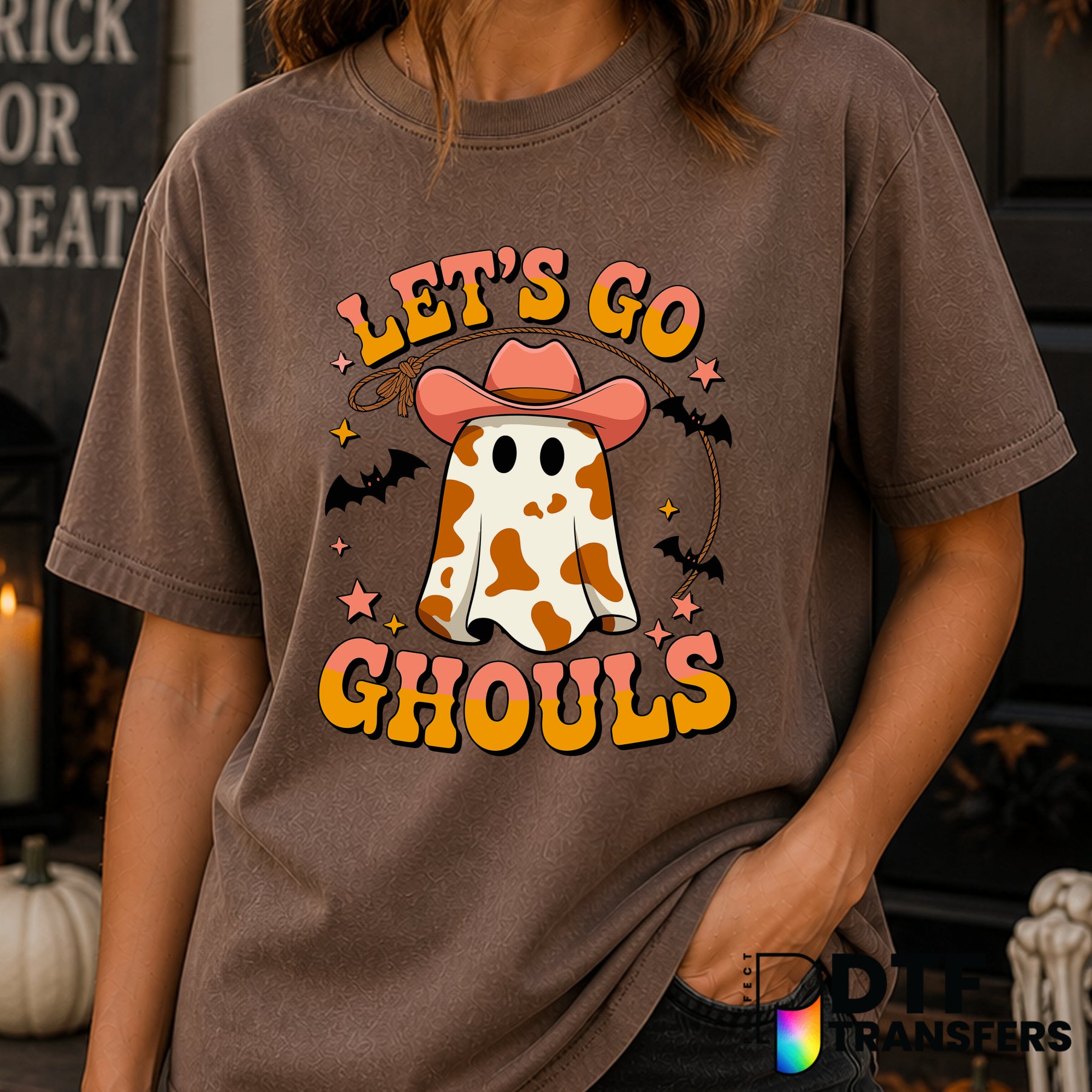 LET'S GO GHOULS – Halloween DTF Transfer