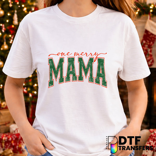 One Merry Mama – Christmas DTF Transfer