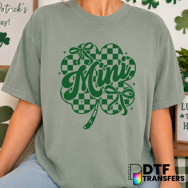 Checkered Shamrock St. Patrick's Day – DTF Transfer (view 1 of 2) – by Perfect DTF Transfers – Premade DTF Transfers – St....
