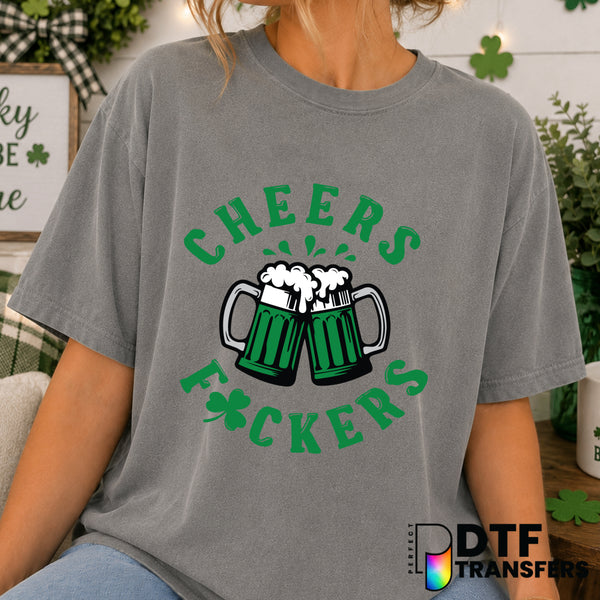 Cheers & Beers to 30 Years – St. Patrick's Day DTF Transfer (view 1 of 2) – by Perfect DTF Transfers – Premade DTF Transfe...