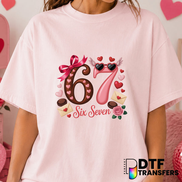 Chocolate and Roses – Valentine's Day DTF Transfer (view 1 of 2) – by Perfect DTF Transfers – Premade DTF Transfers – Vale...