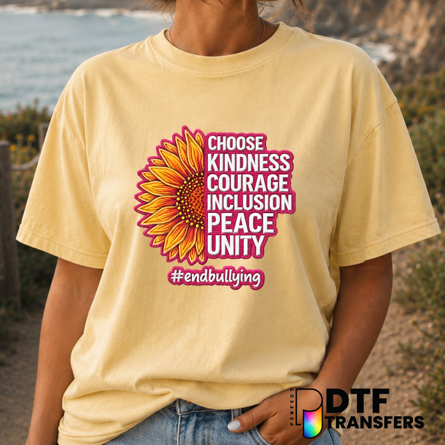 Choose Kindness – Anti-Bullying DTF Transfer (view 1 of 2) – by Perfect DTF Transfers – Premade DTF Transfers – Anti-Bully...