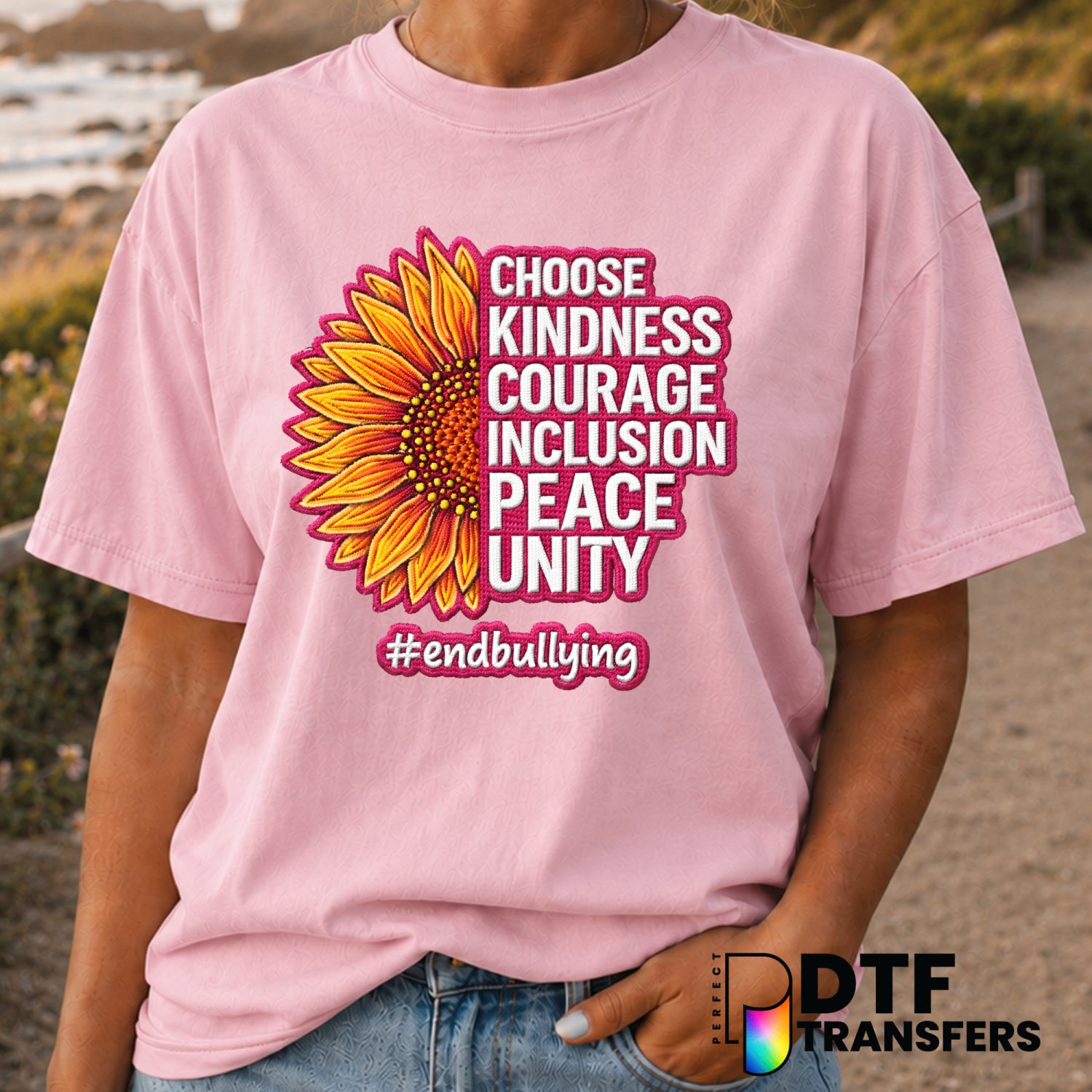 Choose Kindness – Anti-Bullying DTF Transfer (view 2 of 2) – by Perfect DTF Transfers – Premade DTF Transfers – Anti-Bully...